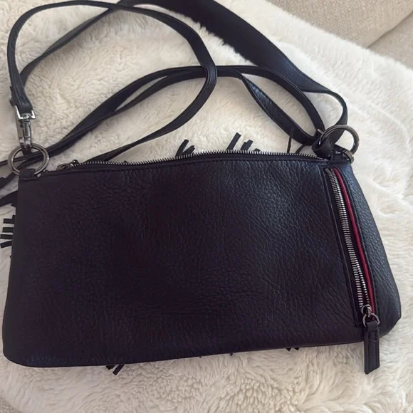 Hammitt  Kyle Black Fringe Leather Bag - Picture 2 of 4